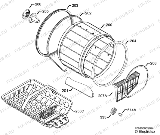 Взрыв-схема сушильной машины Aeg T75472IH1 - Схема узла Functional parts 267